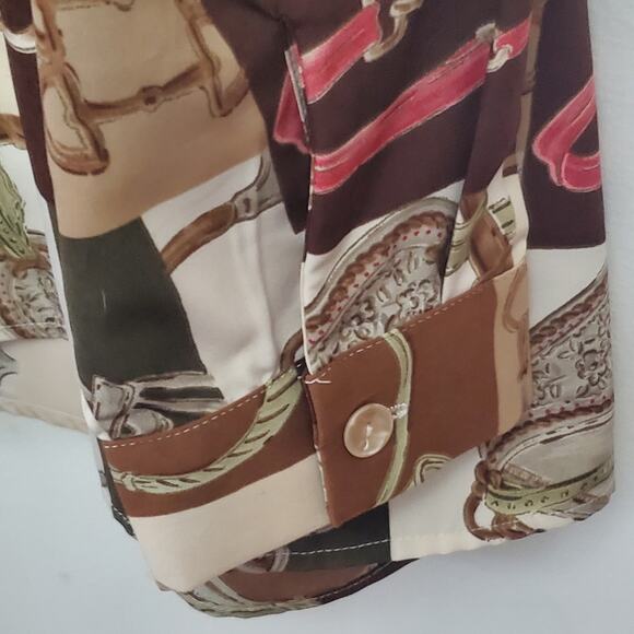 Vintage Susan Graver Blouse Women Patchwork Shirt Plus 3X Business Casual Office - Picture 4 of 6